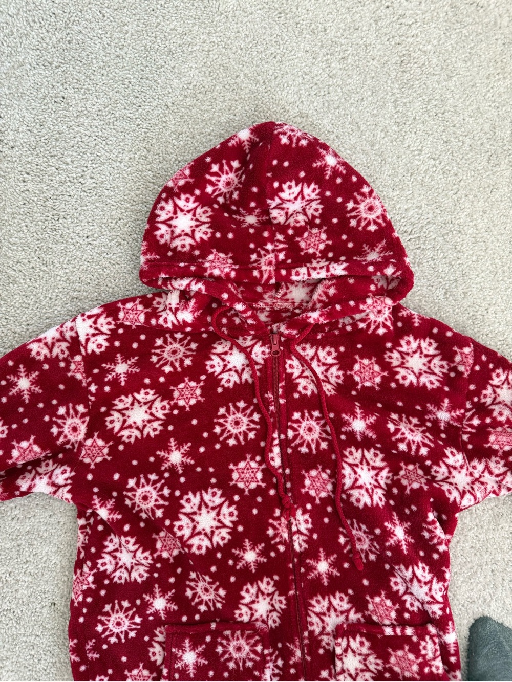 Alexander Del Rossa Red & White Plush onesie